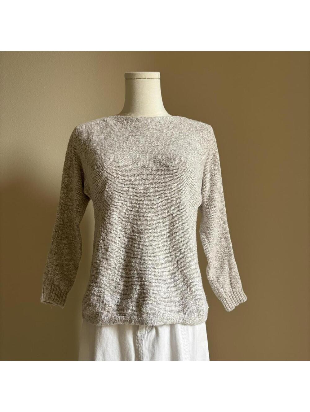 vince textured oatmeal knit sweater